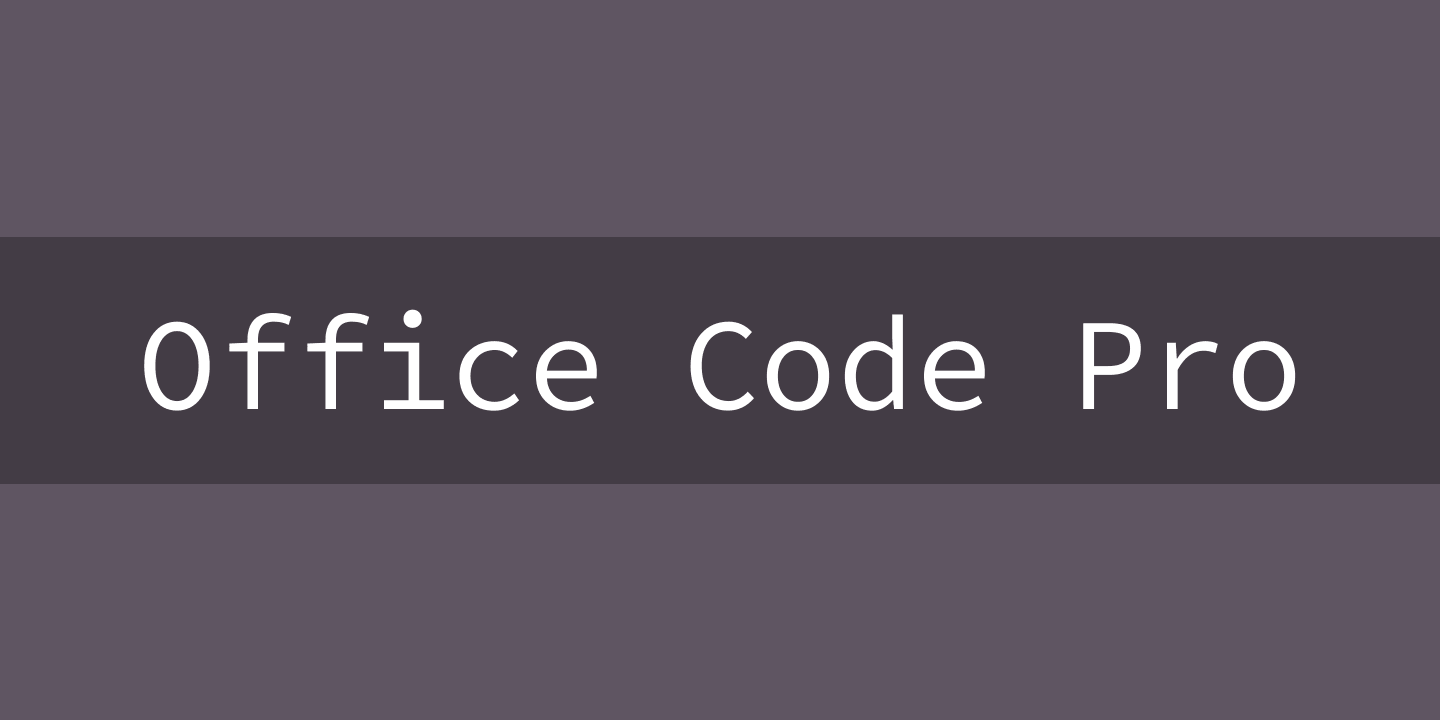 Шрифт Office Code Pro